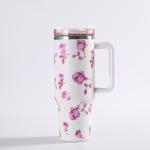 گیلاس سفری دسته‌ دار طرح‌ دار