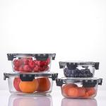 ست چهار عددی ظرف‌ های شیشه‌ ای قفل‌ دار