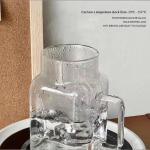 لیوان شیشه ای پیرکس با درب چوبی و نی