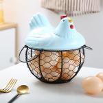 سبد تخم‌ مرغ با درب طرح مرغ