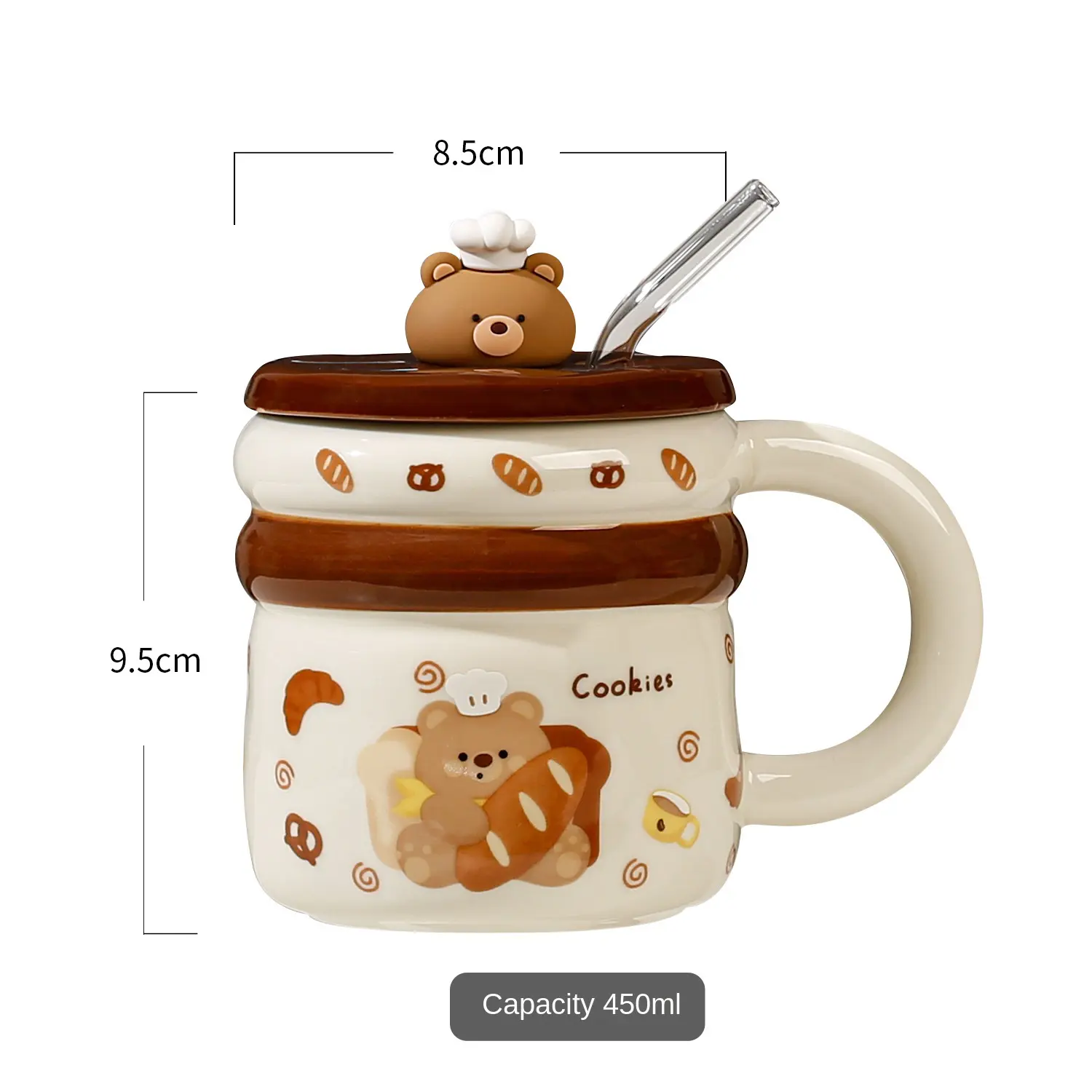 پیاله ی سرامیکی طرح خرس