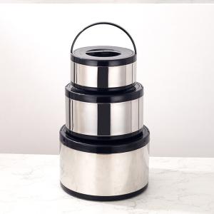 سِت سه‌ تایی دیگ‌ های استیل نگهداری غذا