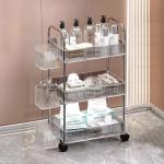 قفسه سه طبقه چرخ‌ دار مدرن