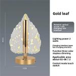 Crystal Leaf Decorative Table Lamp