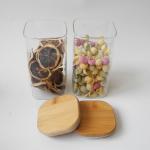 ست مصالح دانی شیشه ای دو طبقه با استند چوبی