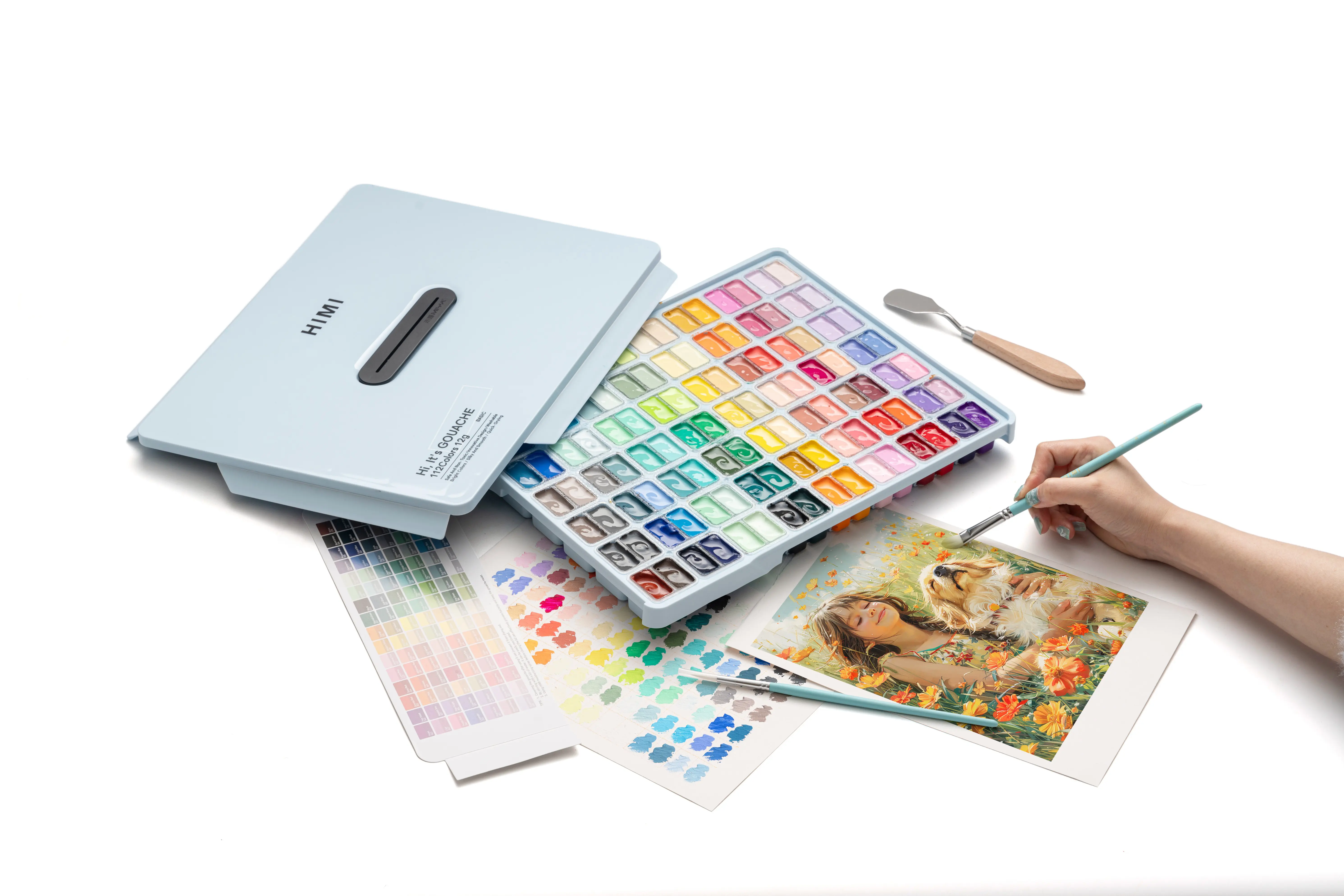 سیت رنگ گواش(آبی) میا هیـمی ۱۲ گرمی با ۱۱۲ رنگ