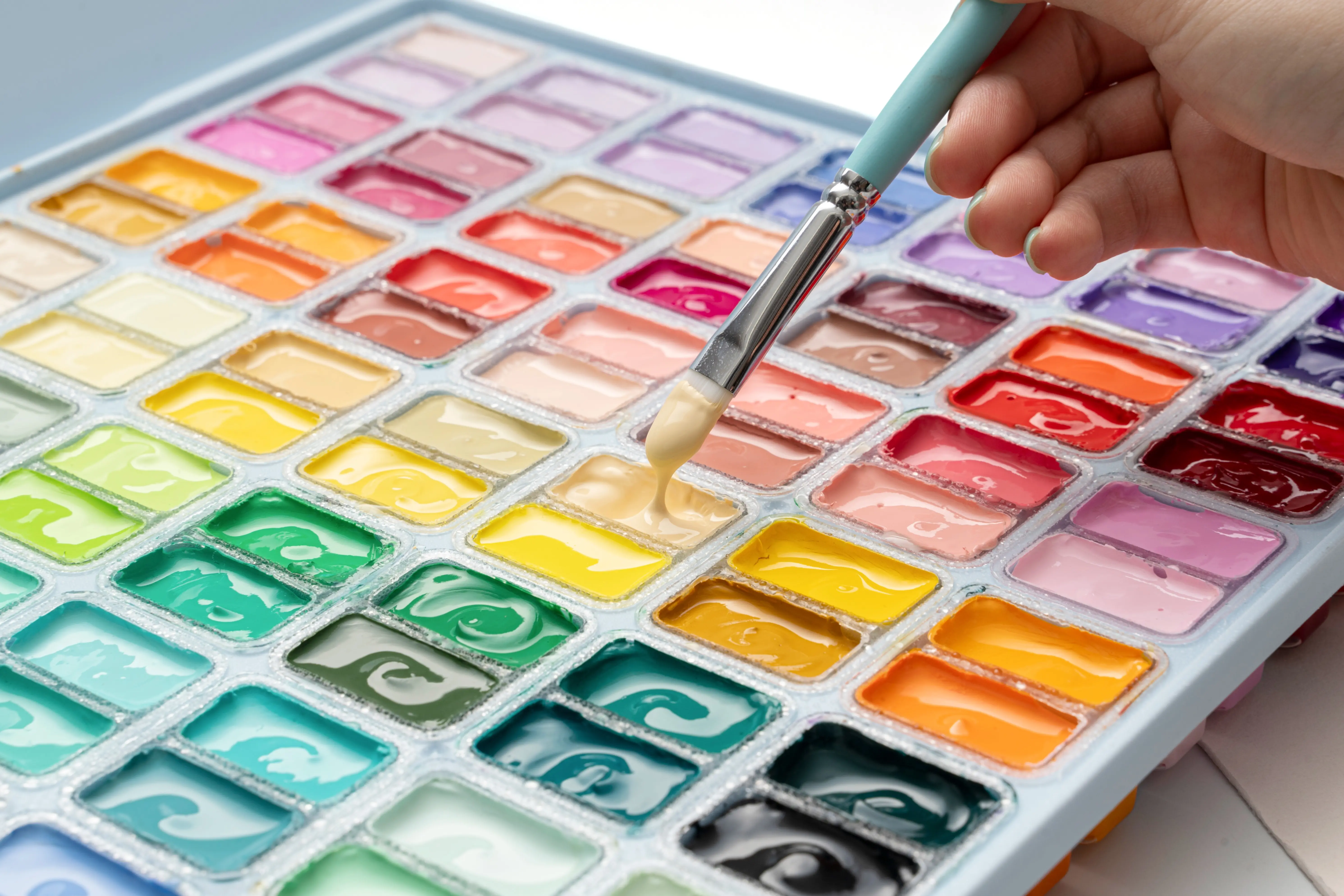 سیت رنگ گواش(آبی) میا هیـمی ۱۲ گرمی با ۱۱۲ رنگ