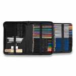 ست طراحی حرفه‌ای ۷۱ تکه (پنسل های رنگی، کاربنی و ترکیبی)