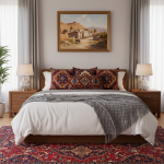 شال بافتنی طراحانه برای مبل و تخت، ۱۰۰٪ کتان