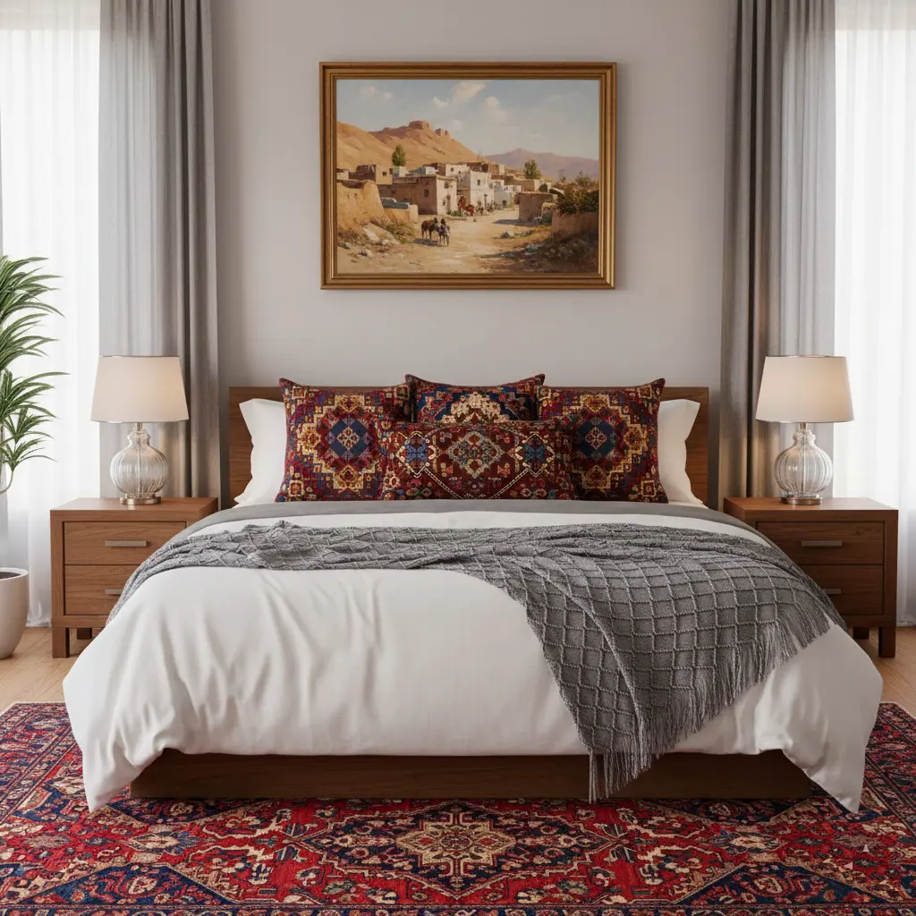 شال بافتنی طراحانه برای مبل و تخت، ۱۰۰٪ کتان