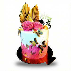 کیک شکوه پروانه و طلا